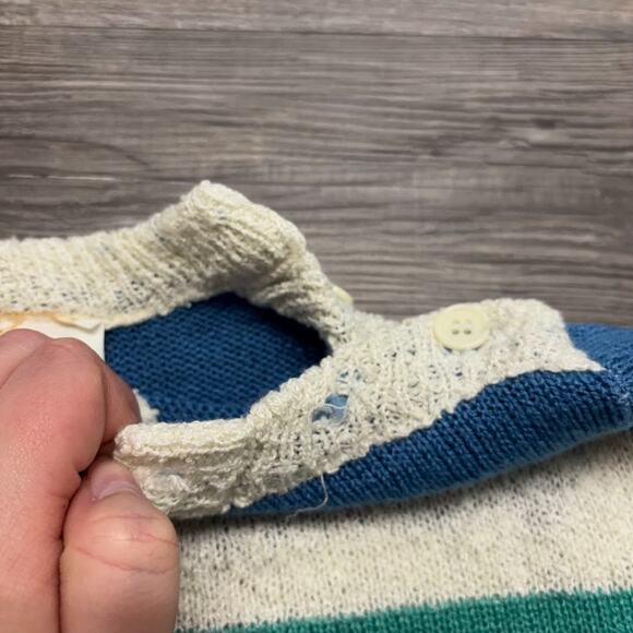 Vintage  80s Jantzen Colorful Womens M Crewneck Pastel Preppy Knit Cozy Sweater - Picture 5 of 10